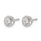 1/2 carat Diamond Halo Cluster Post Earrings - WBC