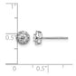 1/2 carat Diamond Halo Cluster Post Earrings - WBC