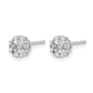 1/2 carat Diamond Cluster Push Back Post Earrings - WBC
