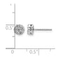 1/2 carat Diamond Cluster Push Back Post Earrings - WBC