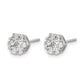 1.1 carat Diamond Cluster Screwback Post Earrings - WBC