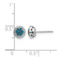 1/4 carat Blue/ Diamond Cluster Post Earrings - WBC