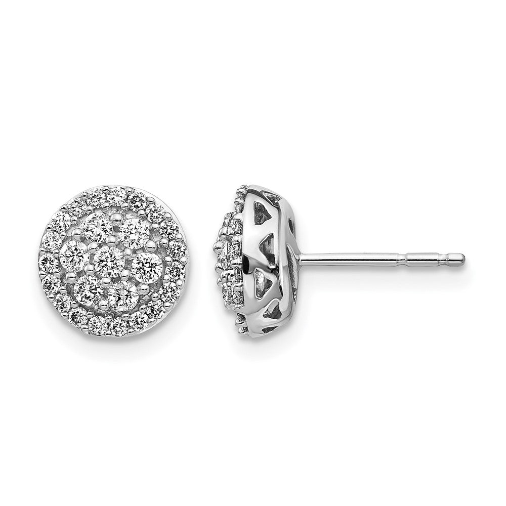1/2 carat Diamond Cluster Post Earrings - WBC