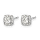5/8 carat Diamond Square Cluster Post Earrings - WBC
