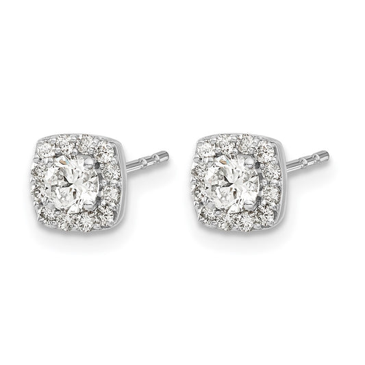 5/8 carat Diamond Square Cluster Post Earrings - WBC