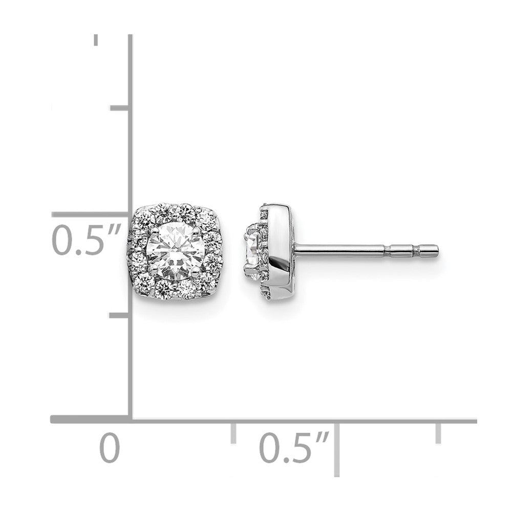 5/8 carat Diamond Square Cluster Post Earrings - WBC