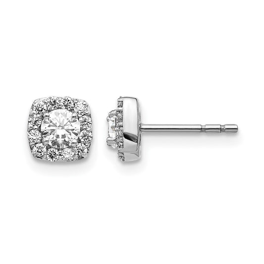 5/8 carat Diamond Square Cluster Post Earrings - WBC