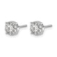 1/2 carat Diamond Halo Cluster Screwback Post Earrings - WBC