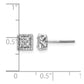 1/4 carat Diamond Cluster Square Screwback Post Earrings - WBC