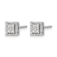 1/3 carat Diamond Cluster Square Screwback Post Earrings - WBC
