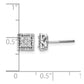 1/3 carat Diamond Cluster Square Screwback Post Earrings - WBC
