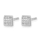 1/10 carat Diamond Cluster Square Post Earrings - WBC