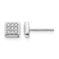 1/10 carat Diamond Cluster Square Post Earrings - WBC