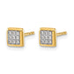 1/10 carat Diamond Cluster Square Post Earrings - WBC