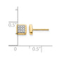 1/10 carat Diamond Cluster Square Post Earrings - WBC