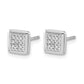 1/8 carat Diamond Cluster Square Post Earrings - WBC