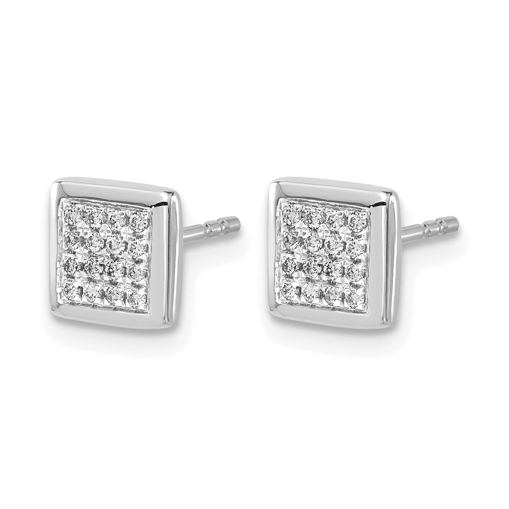 1/8 carat Diamond Cluster Square Post Earrings - WBC