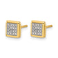 1/8 carat Diamond Cluster Square Post Earrings - WBC