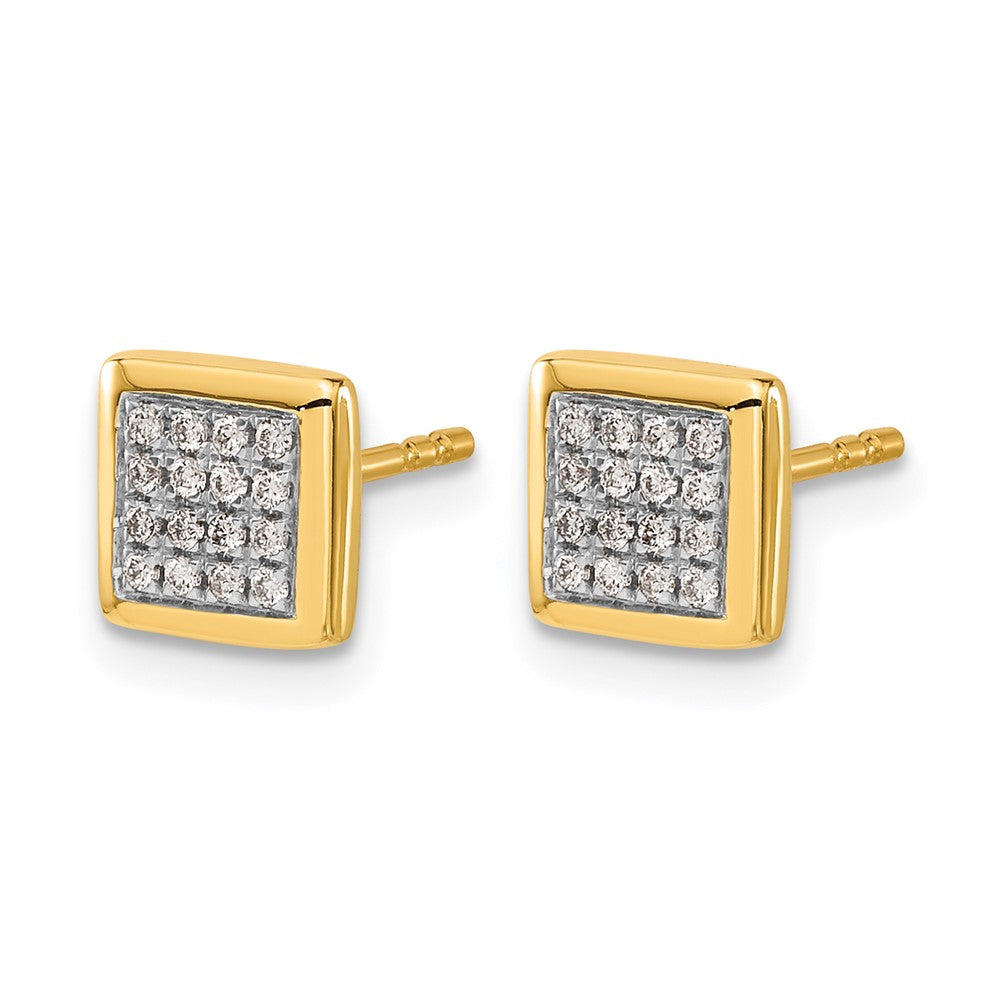 1/8 carat Diamond Cluster Square Post Earrings - WBC