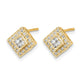 Polished 1/4 carat Diamond Square Cluster Post Earrings - WBC