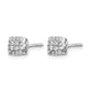 1/4 carat Diamond Square Halo Post Earrings - WBC