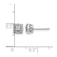 1/4 carat Diamond Square Halo Post Earrings - WBC