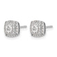 1/2 carat Diamond Square Halo Post Earrings - WBC