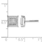 1/4 carat Diamond Double Square Bezel Screwback Post Earrings - WBC
