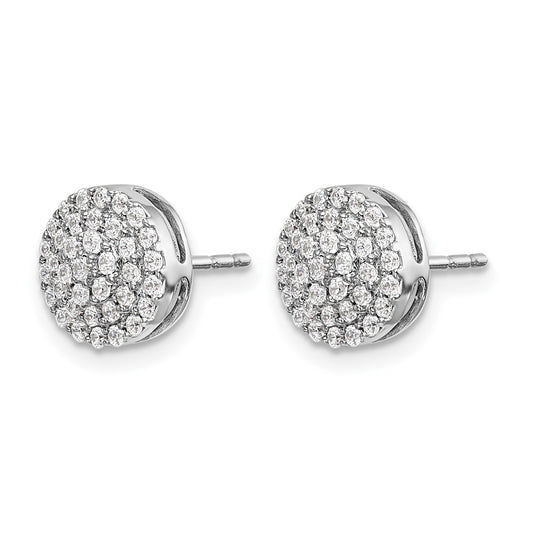 1/2 carat Diamond Round Cluster Post Earrings - WBC