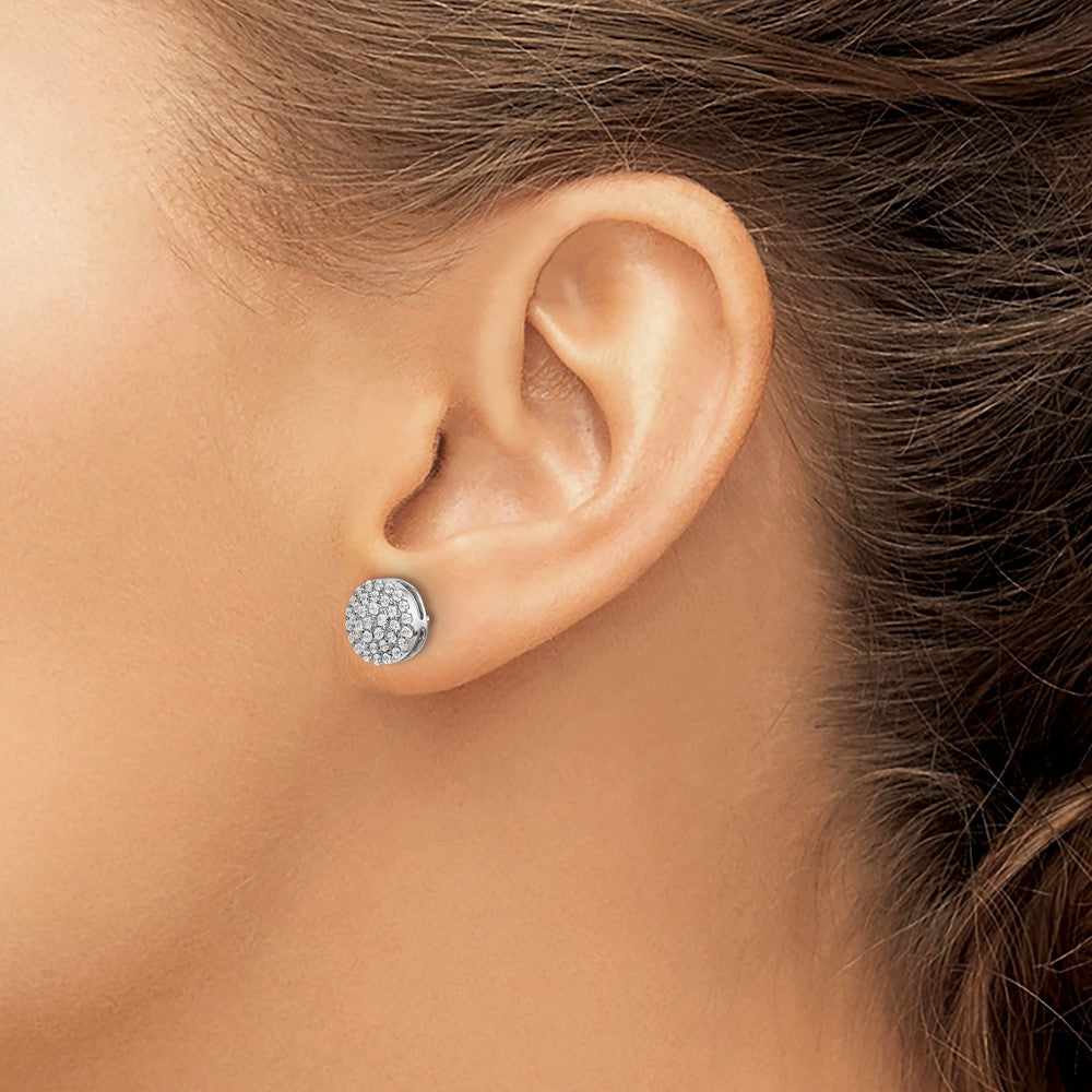 1/2 carat Diamond Round Cluster Post Earrings - WBC