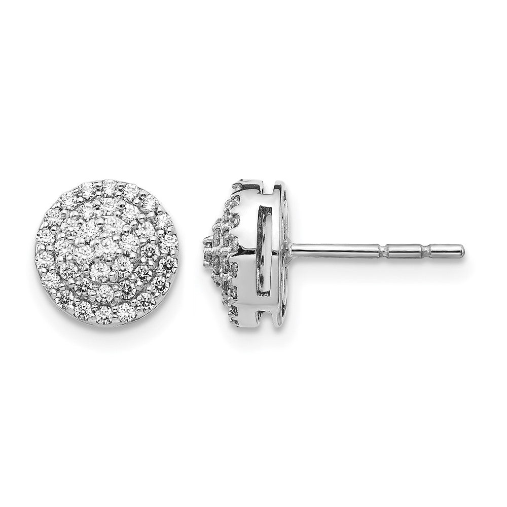 1/2 carat Diamond Round Cluster Post Earrings - WBC