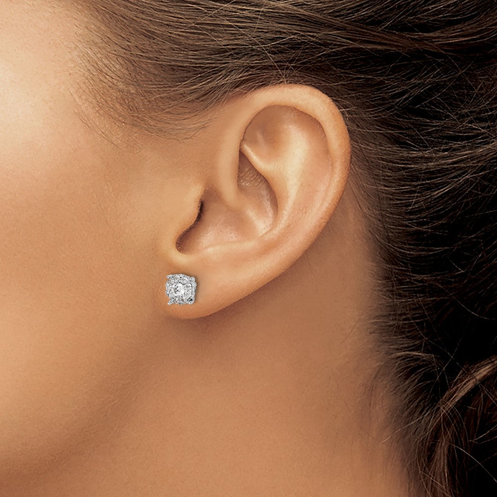 1/2 carat Diamond Cluster Post Earrings - WBC