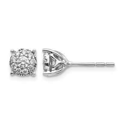 1/2 carat Diamond Cluster Post Earrings - WBC
