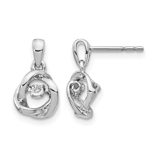 Fancy Moving Diamond Dangle Post Earrings - WBC