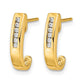1/10 carat Diamond Channel J-Hoop Post Earrings - WBC