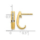 1/10 carat Diamond Channel J-Hoop Post Earrings - WBC