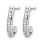 1/5 carat Diamond J-Hoop Post Earrings - WBC