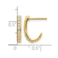1/5 carat Diamond J-Hoop Post Earrings - WBC