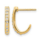 1/5 carat Diamond J-Hoop Post Earrings - WBC