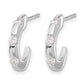 1/3 carat Diamond J-Hoop Post Earrings - WBC
