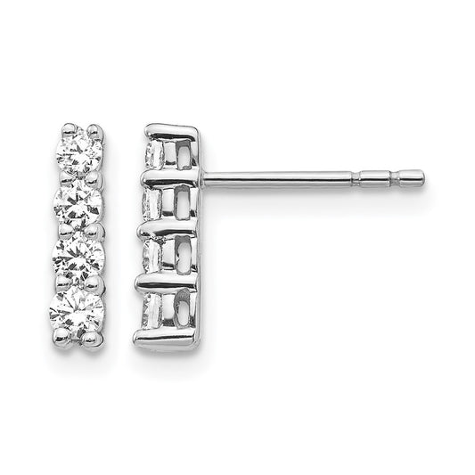 4-stone 1/2 carat Diamond Post Earrings - WBC