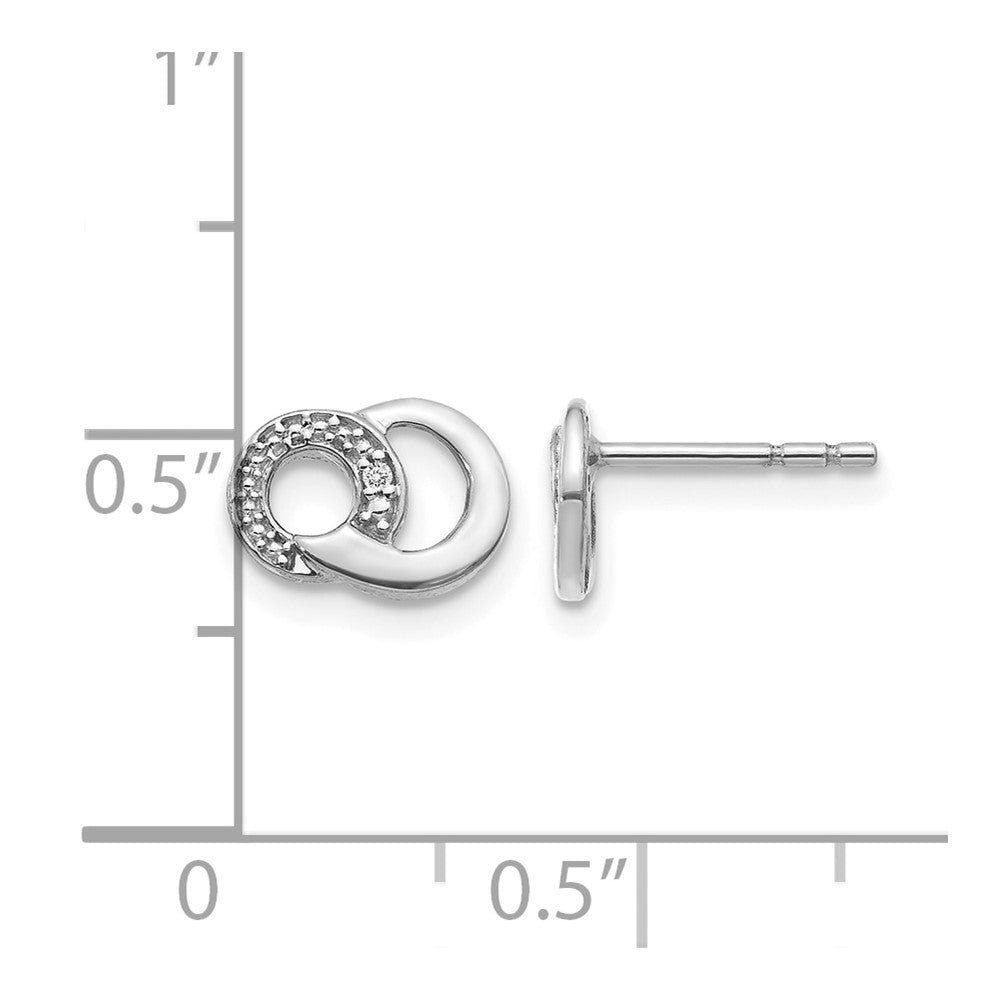 Diamond Circles Post Earrings - WBC