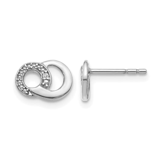 Diamond Circles Post Earrings - WBC