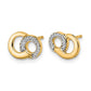 with Rhodium Diamond Circles Post Earrings - WBC