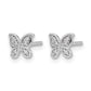 1/20 carat Diamond Small Butterfly Post Earrings - WBC