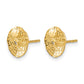 Small Textured Circle Diamond Post Earrings - WBC