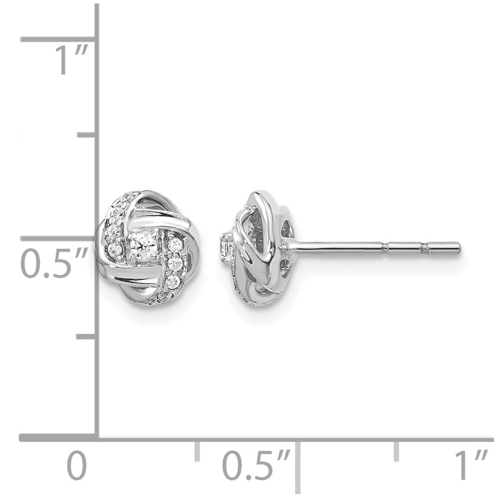 1/8 carat Diamond Love Knot Post Earrings - WBC
