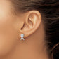 1/10 carat Diamond Awareness Ribbon Post Earrings - WBC