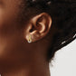 and Rhodium Diamond Twisted Infinity Post Earrings - WBC
