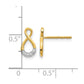 and Rhodium Diamond Twisted Infinity Post Earrings - WBC